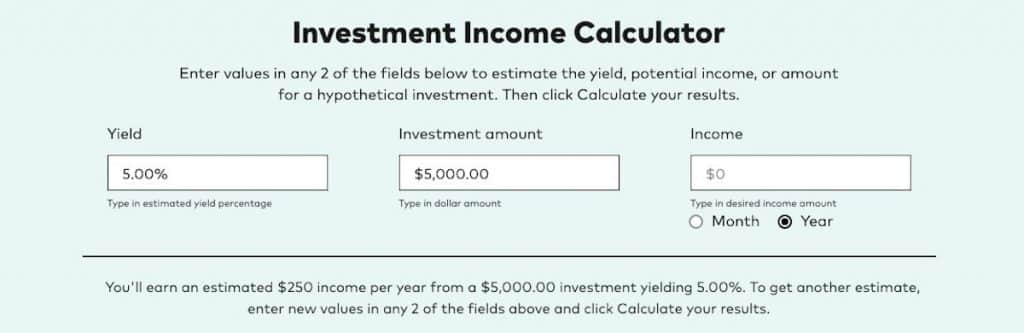 Investment Income Calculator