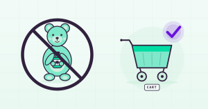 A bear holding maple syrup crossed out beside a shopping cart with a checkmark and the CART ticker, showing Maplebear Inc is actually Instacart