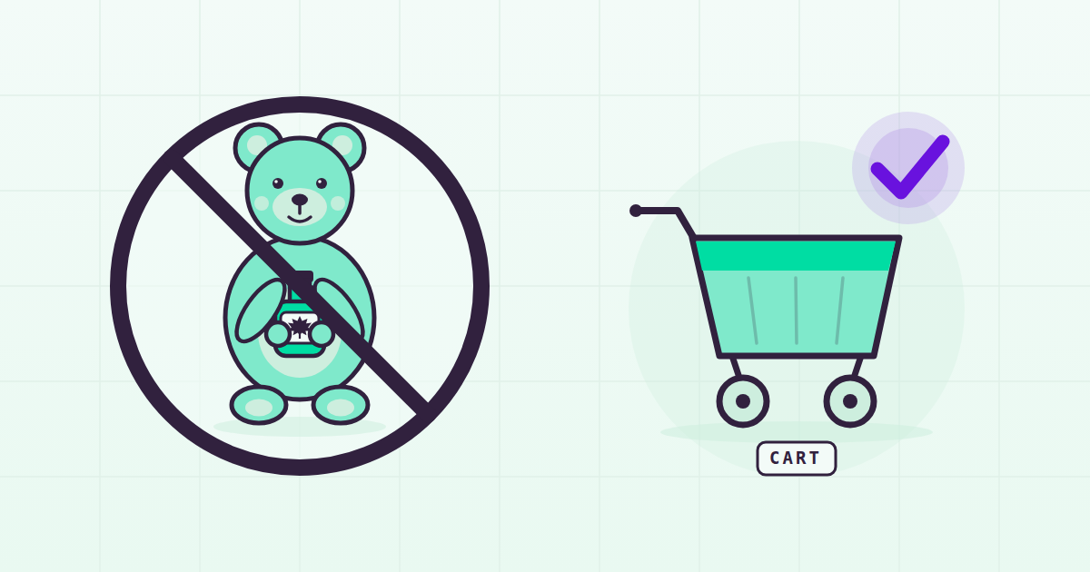 A bear holding maple syrup crossed out beside a shopping cart with a checkmark and the CART ticker, showing Maplebear Inc is actually Instacart